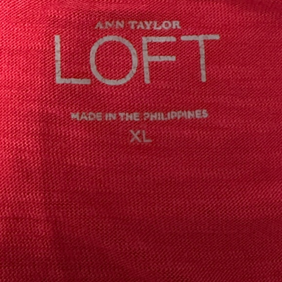 LOFT Red Ruffle Blouse - Picture 4 of 5